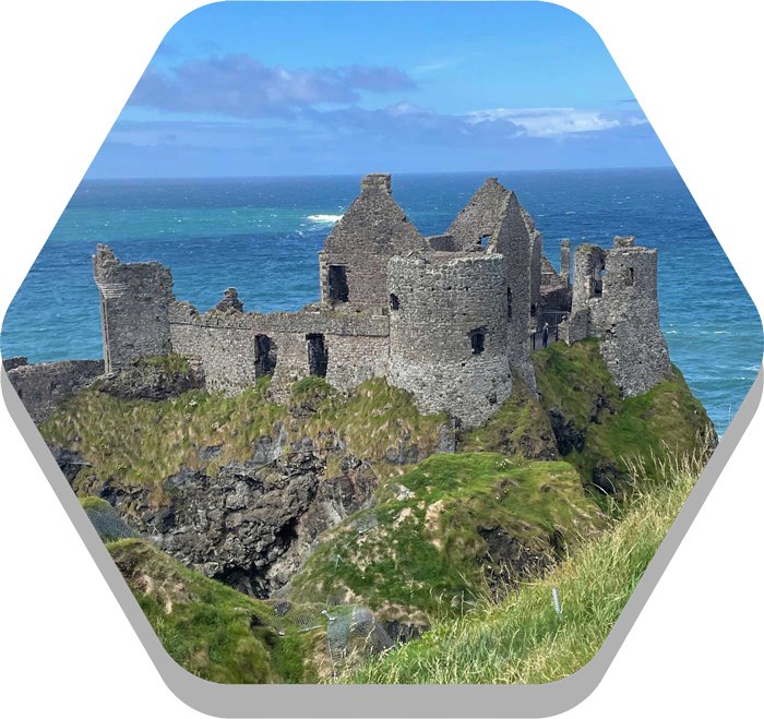 Dunluce-Castle-hexagon Your Tour NI Dunluce Hex